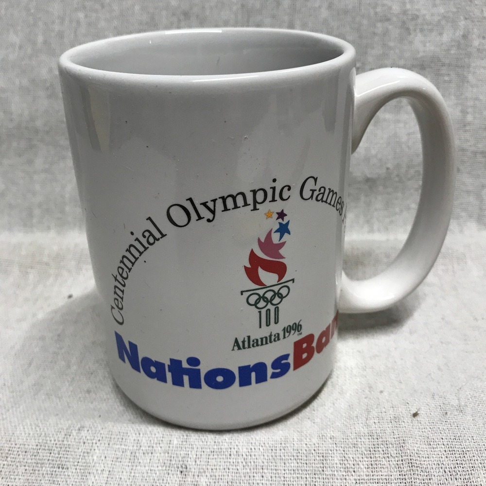 Centennial Olympic Games Partner Coffee Mug, Atlanta 1996 Nations Bank Mug
